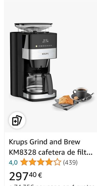 Cafetera de goteo krups