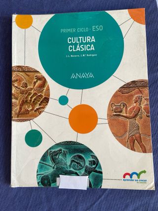 Libro Cultura clásica 2eso Anaya