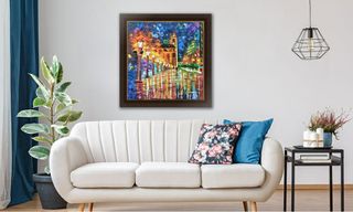 Cuadro pintura al óleo impresionismo de Catedral