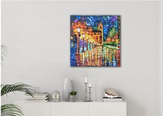 Cuadro pintura al óleo impresionismo de Catedral