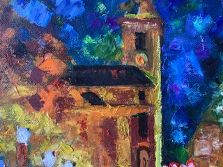 Cuadro pintura al óleo impresionismo de Catedral