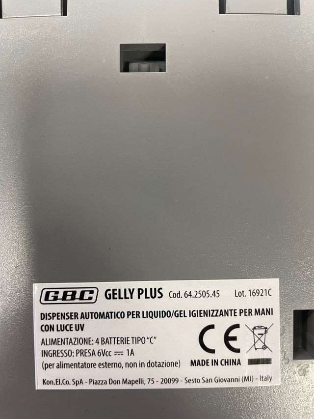 Dispenser automatico sapone liquido GBC GELLYPLUS