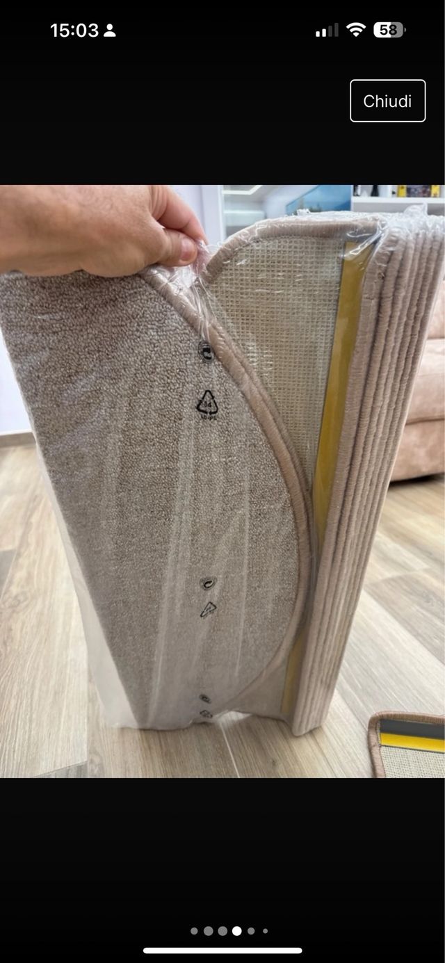 Coprigradino in tessuto