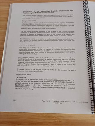 Exámenes ABAU inglés + vocabulario