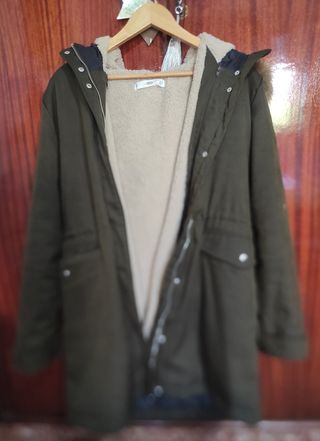 Abrigo mujer verde militar nuevo