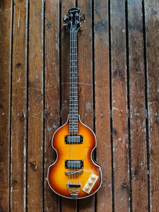 Viola bass con flatwound epiphone bajo eléctrico