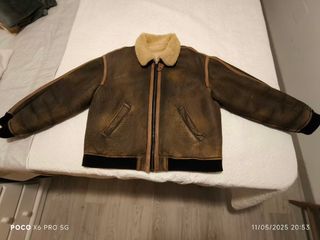 Chaqueta aviador piel auténtica