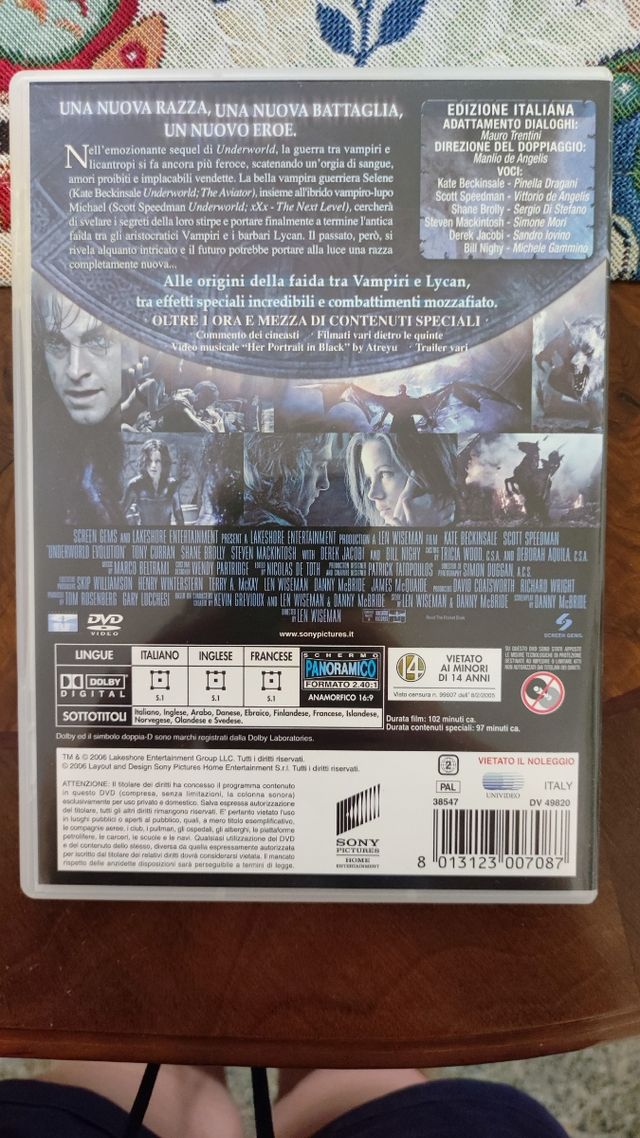 Gabriel e Underworld Evolution dvd