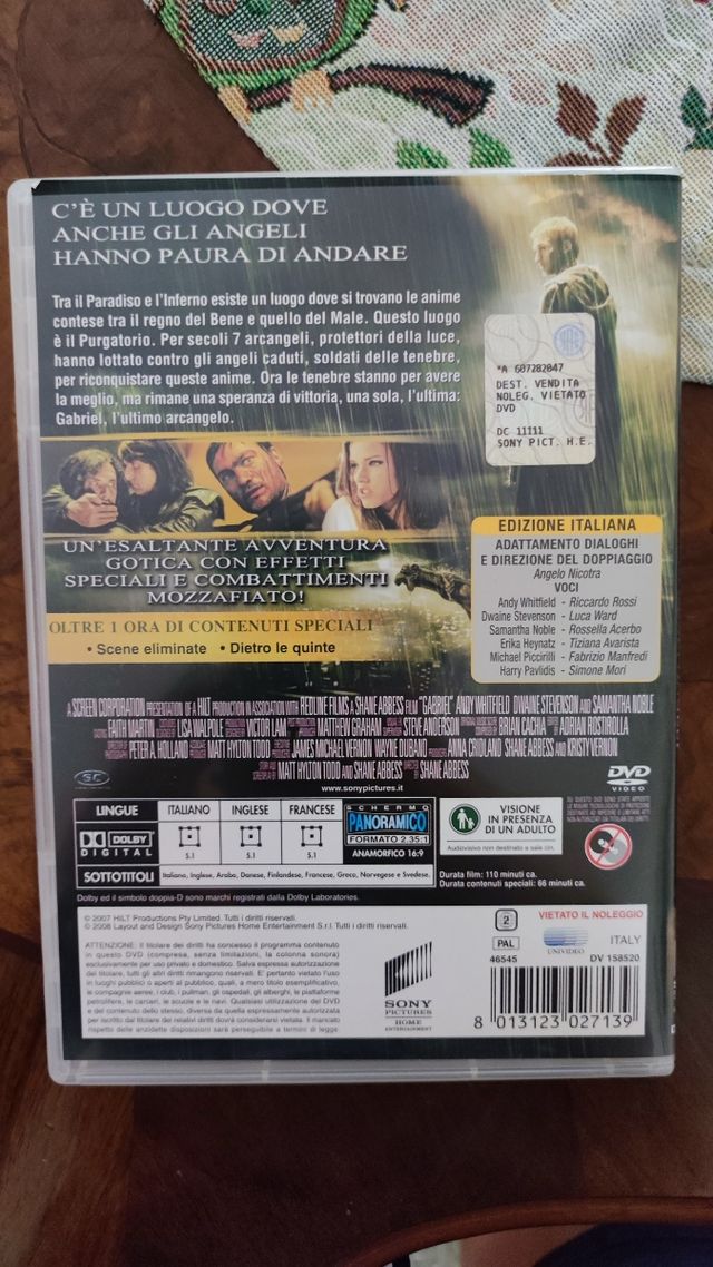 Gabriel e Underworld Evolution dvd