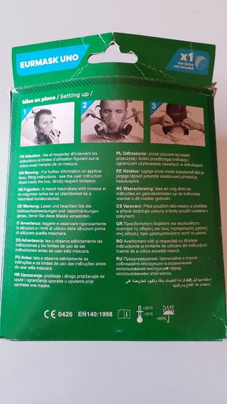 Maschera con 2 filtri protezione per lavoro work