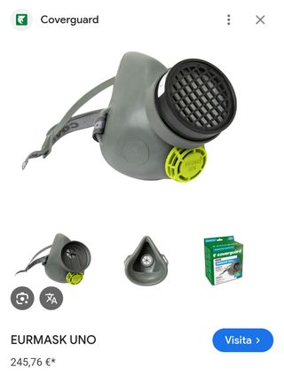 Maschera con 2 filtri protezione per lavoro work