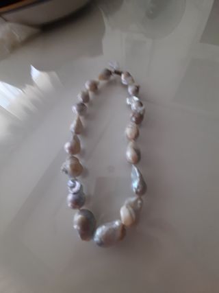 Gargantilla perlas naturales  por cierre tienda