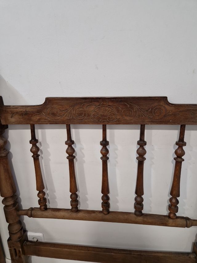 Cabecero madera antiguo 90