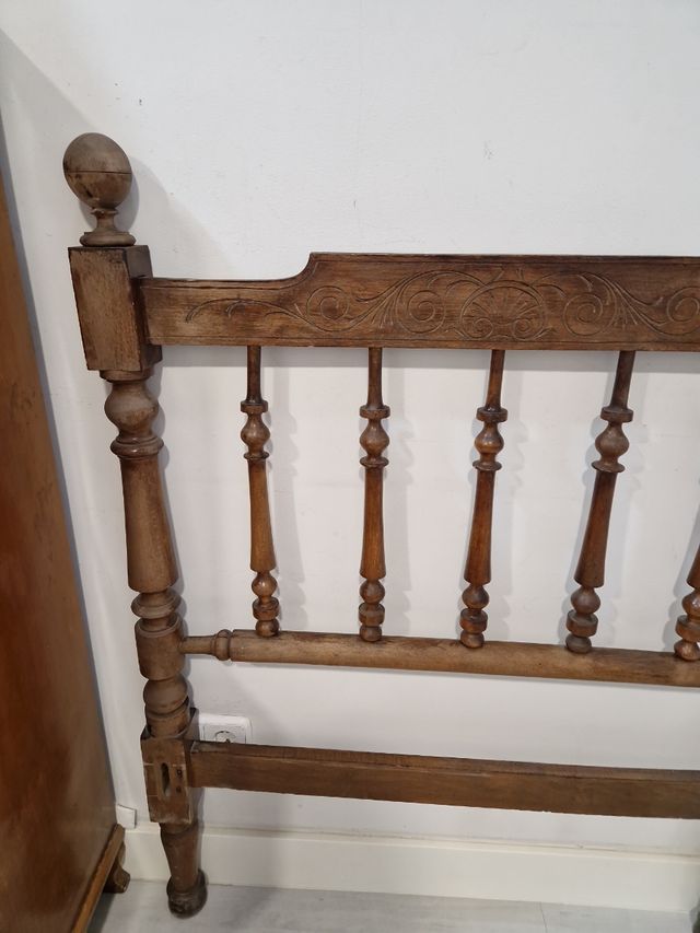 Cabecero madera antiguo 90