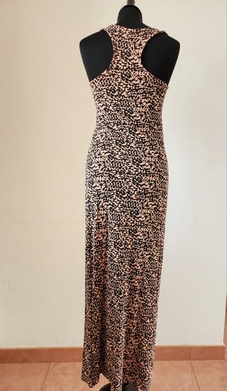 Vestido largo animal print de H&M