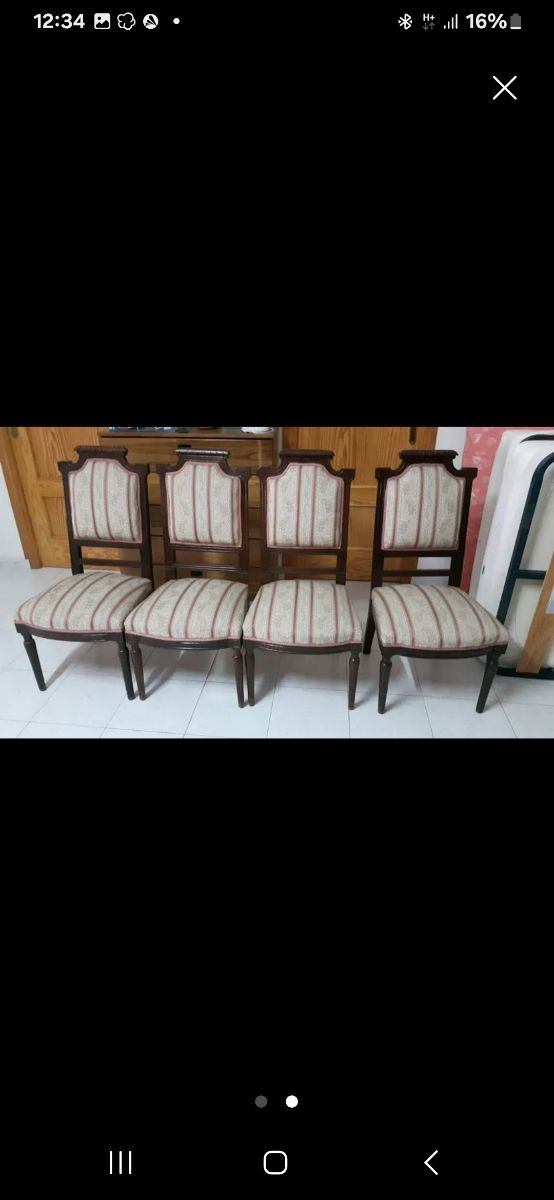 Tresillo Clásico Caoba