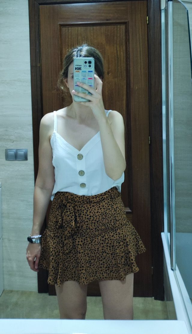 Falda pantalón estampada