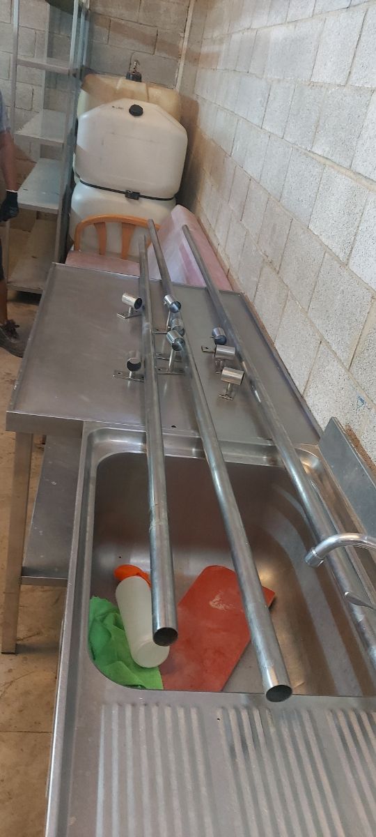 Barras acero inoxidable colgar jamones