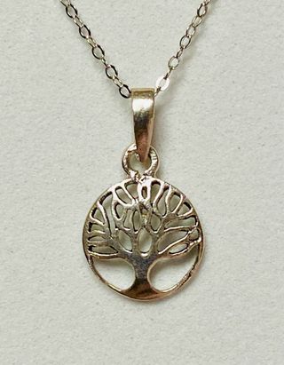 Colgante arbol de la vida y cadena plata ley 925
