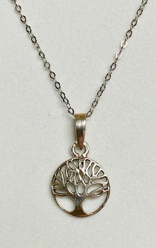 Colgante arbol de la vida y cadena plata ley 925