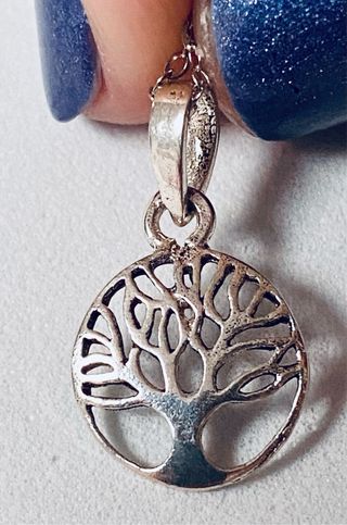Colgante arbol de la vida y cadena plata ley 925