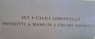 Set di 6 bicchieri colorati da liquore