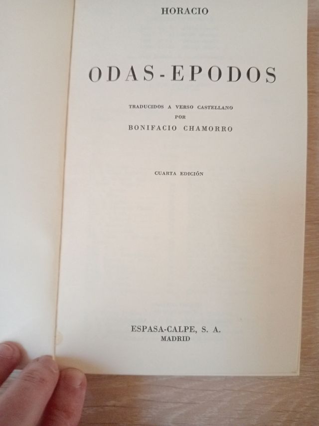 HORACIO. ODAS - EPODOS.