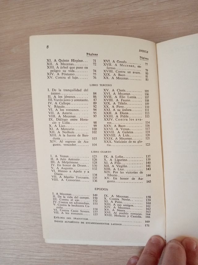 HORACIO. ODAS - EPODOS.