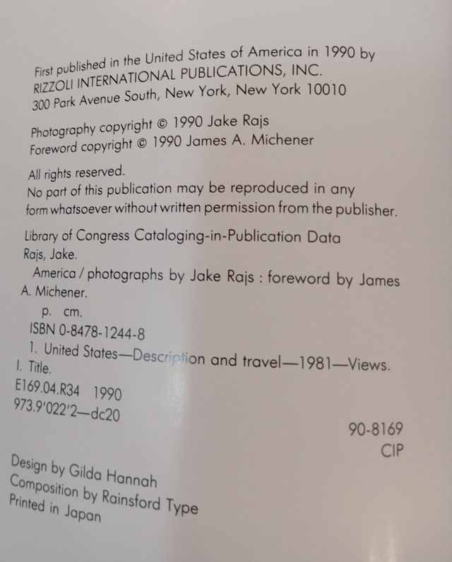 Libro de fotografía "America" de Jake Rajs