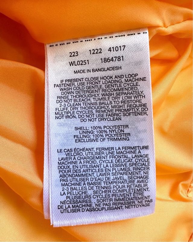 Cappotto Columbia arancione