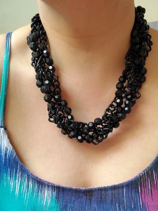 Collar vintage cadenas y bolitas