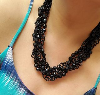 Collar vintage cadenas y bolitas