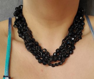 Collar vintage cadenas y bolitas