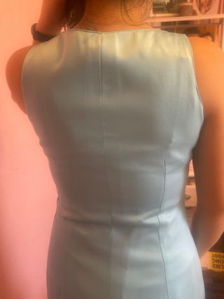 Vestido con chaqueta azul turquesa MODISTA