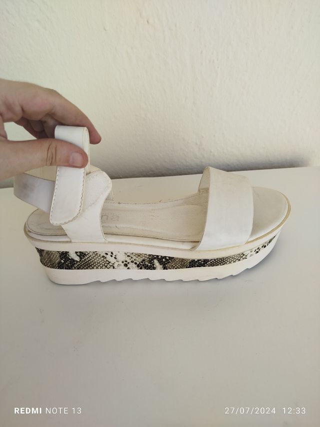 Sandalias plataforma blancas