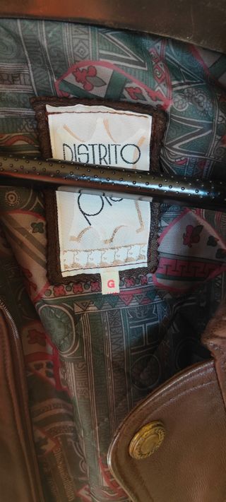 Cazadora piel hombre marrón