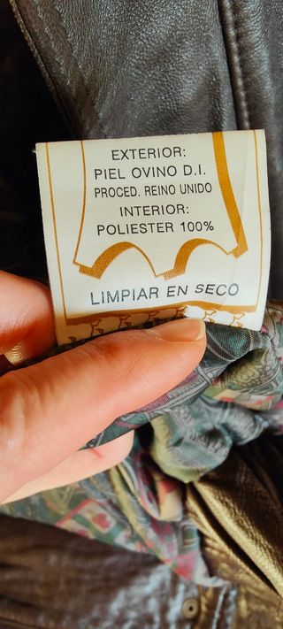 Cazadora piel hombre marrón