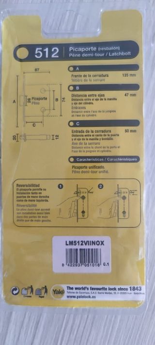 Picaporte puerta interior