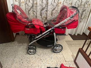 Carro gemelar o doble bebecar