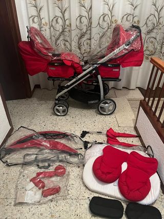 Carro gemelar o doble bebecar