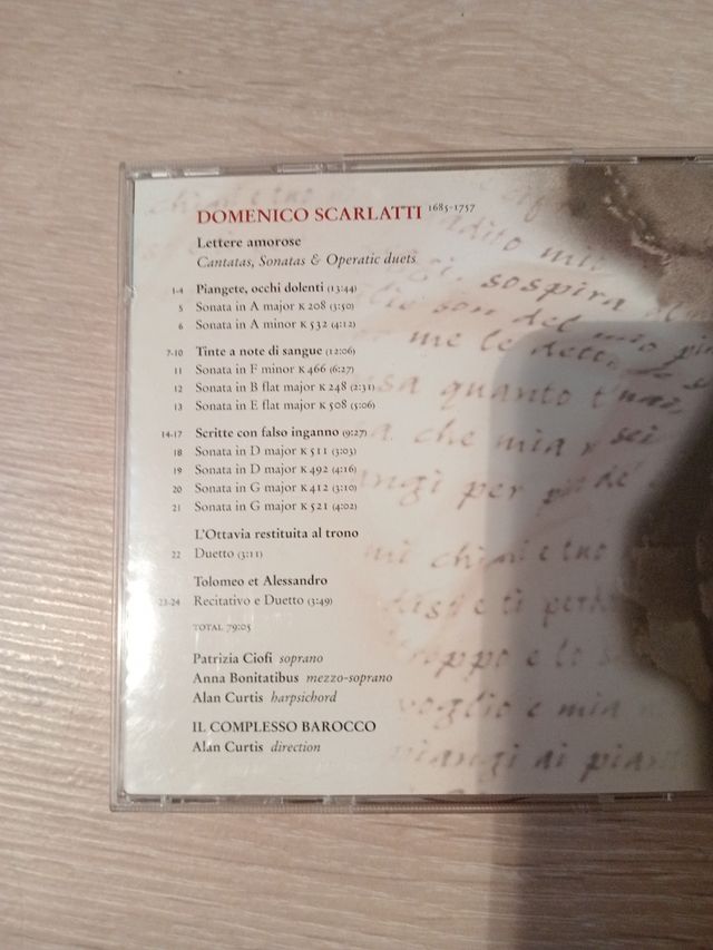 DOMENICO SCARLATTI. Lettere amorose