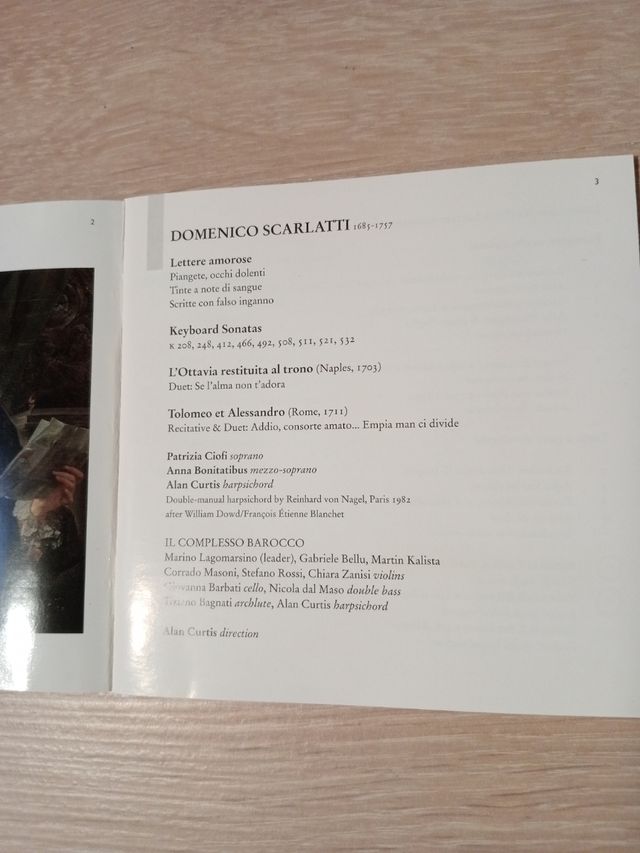 DOMENICO SCARLATTI. Lettere amorose