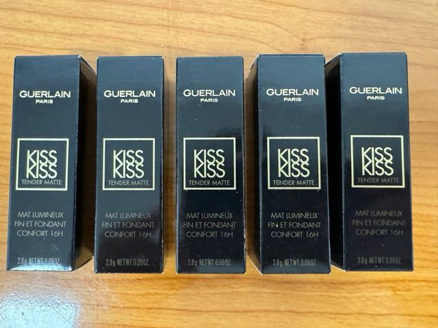 5 Barras de labios guerlain kiss kiss tender
