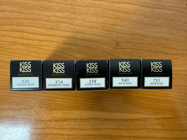 5 Barras de labios guerlain kiss kiss tender