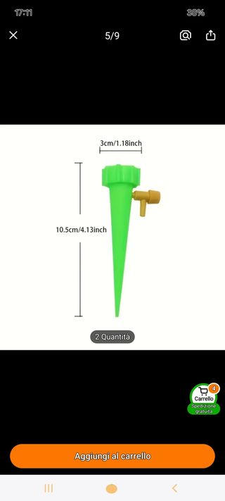N.10 pezzi Punta Gocciolamento Automatica