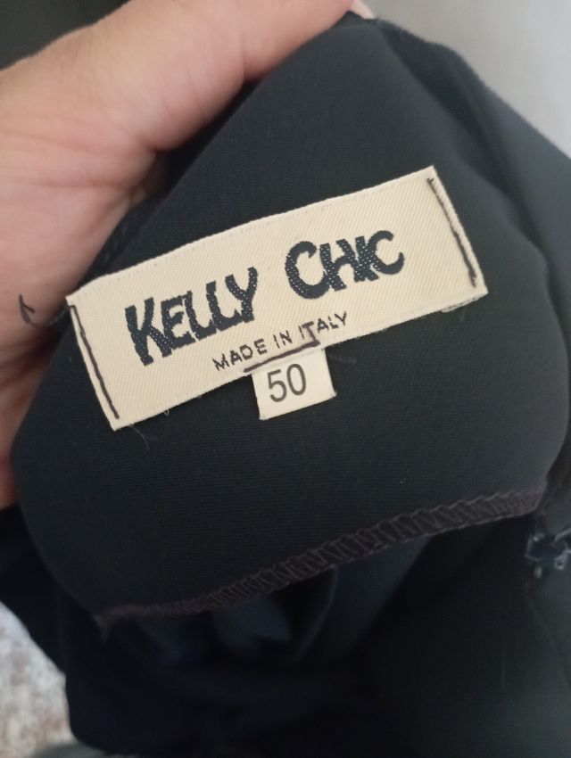 Kelly Chic abito spalle gioiello blu marino mis.XL