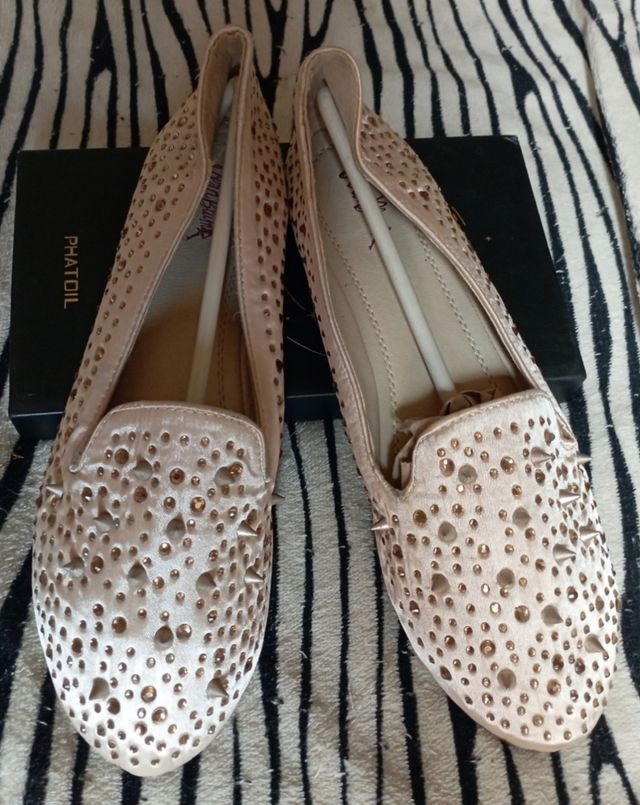 Vera Blum ballerina donna vari numeri beige oro.