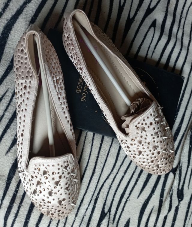 Vera Blum ballerina donna vari numeri beige oro.