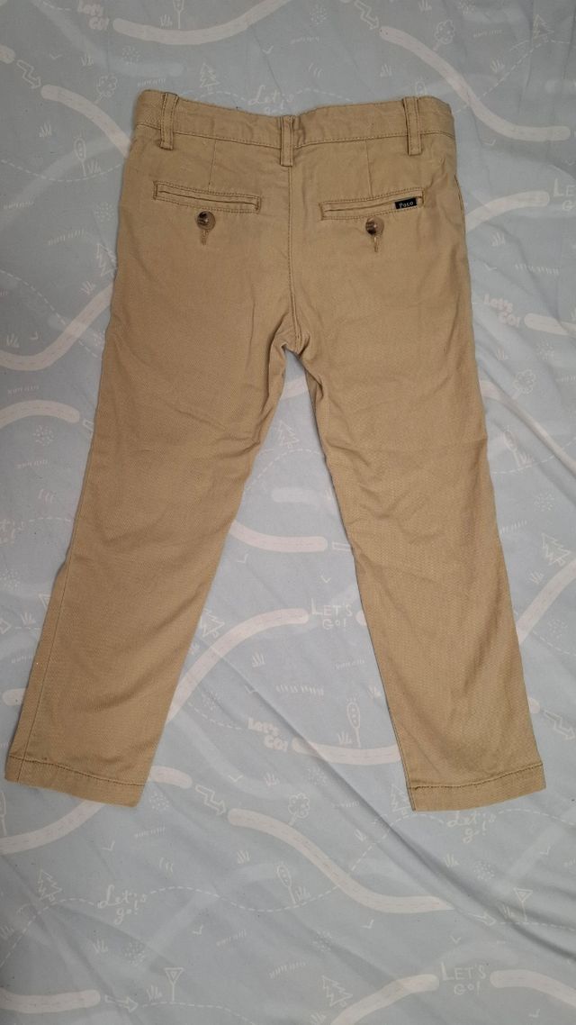 Pantalon T.3 Ralph Lauren beige con cinturon