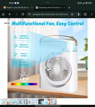 Ventilador portatil 6 en 1 BLANCO
